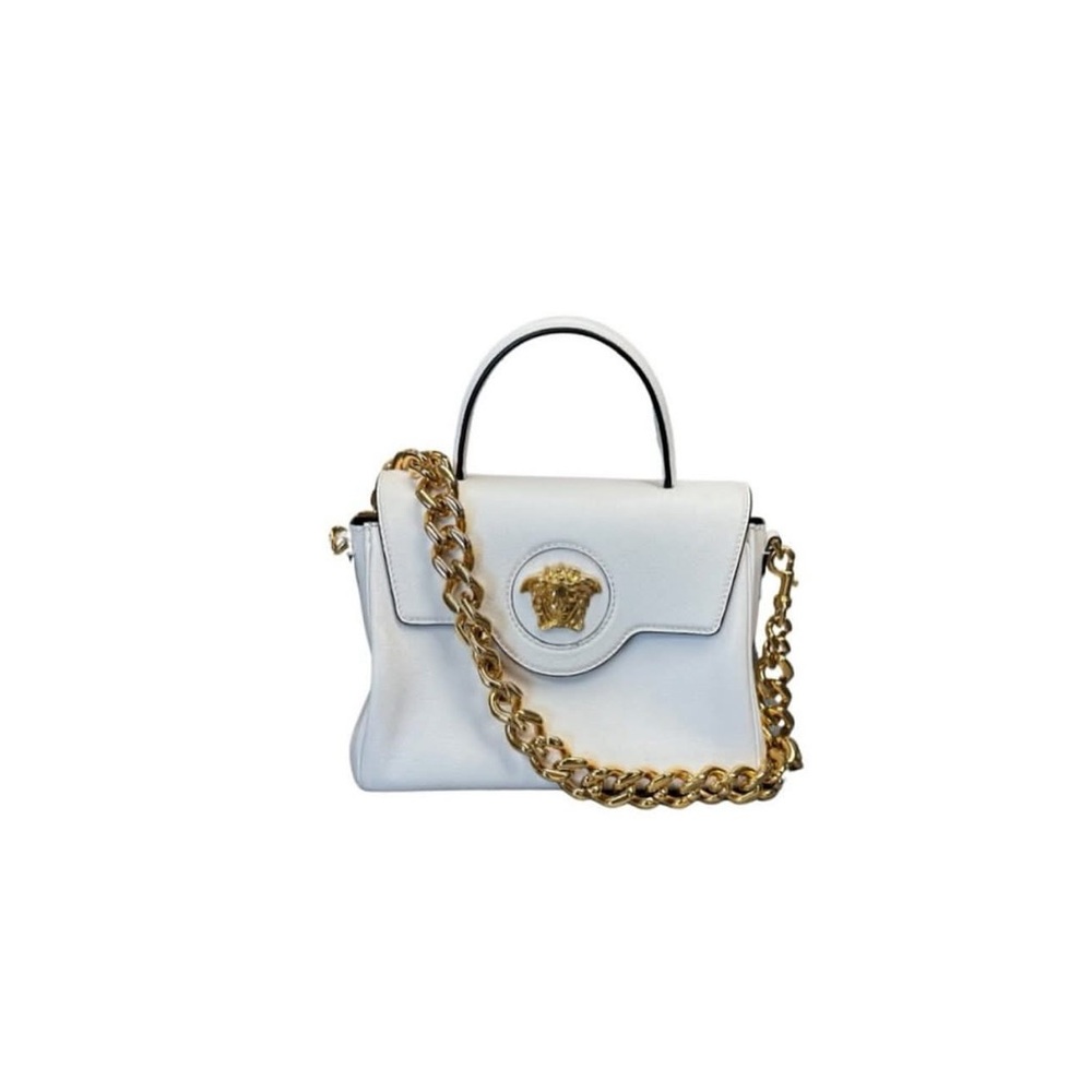 Versace White and Gold Tote Bag